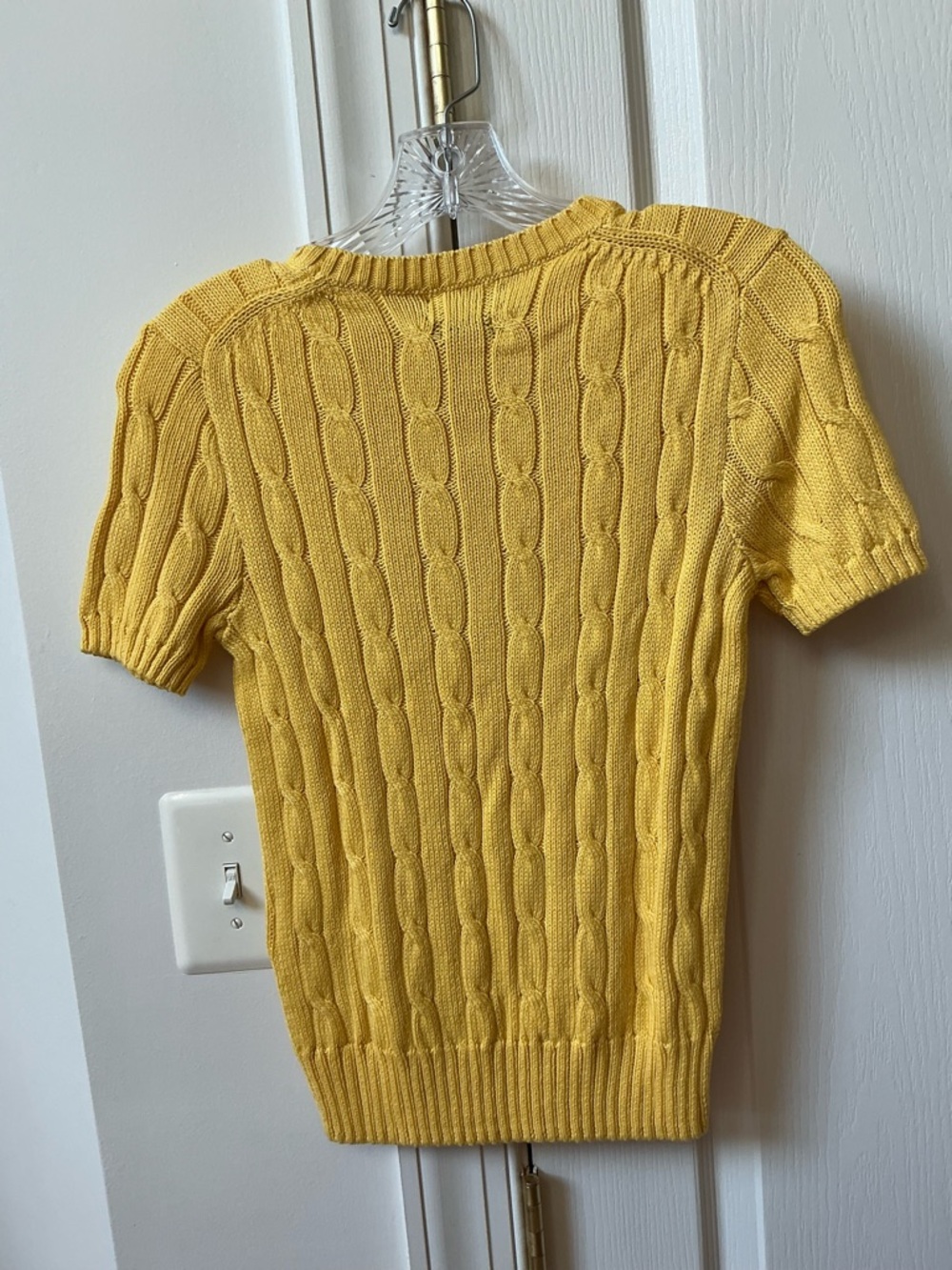 NWT POLO RALPH LAUREN YELLOW RIBBED CREWNECK LOGO POCKET SWEATER - Picture 15 of 15